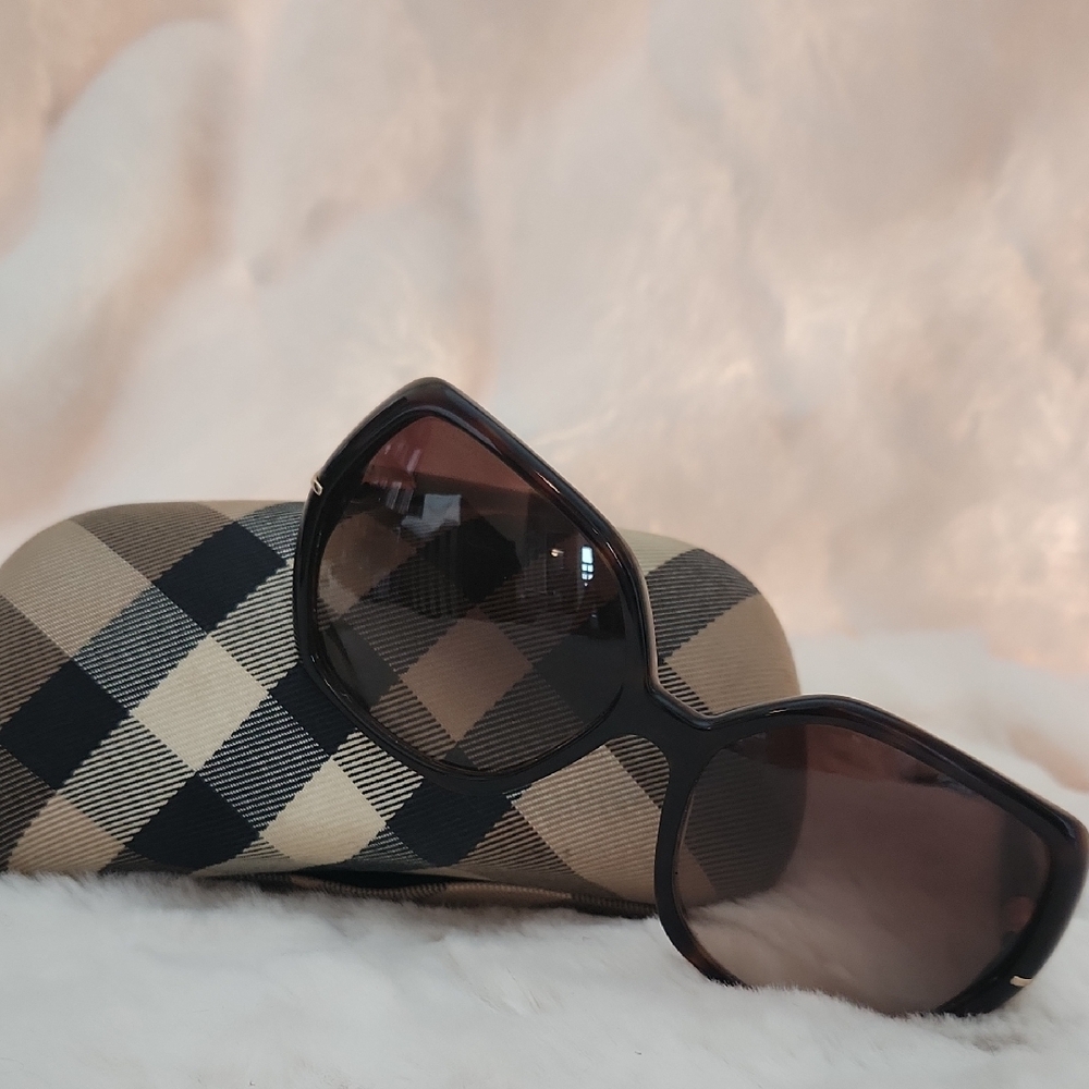 Stylish Black Sunglasses with Checkered Case